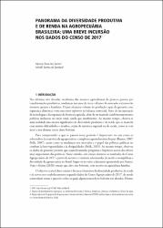 Panorama da diversidade produtiva e de renda na agropecuária brasileira : uma breve incursão nos dados do censo de 2017