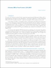 As Agendas ODS no Plano Plurianual 2016-2019
