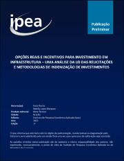Opções reais e incentivos para investimento em infraestrutura : implicações das metodologias de indenização de ativos na decisão de investimento