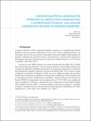 Condicionantes da aquisição de produtos da agricultura familiar para a alimentação escolar : uma análise comparativa em dois municípios paraenses