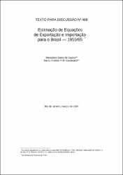 Estimação de equações de exportação e importação para o Brasil - 1955/95