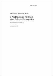 O analfabetismo no Brasil sob o enfoque demográfico