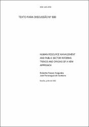 Human resource management and public sector reforms: trends and origins of a new approach