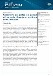 Crescimento dos gastos com pessoal ativo e inativo dos estados brasileiros entre 2006 - 2016